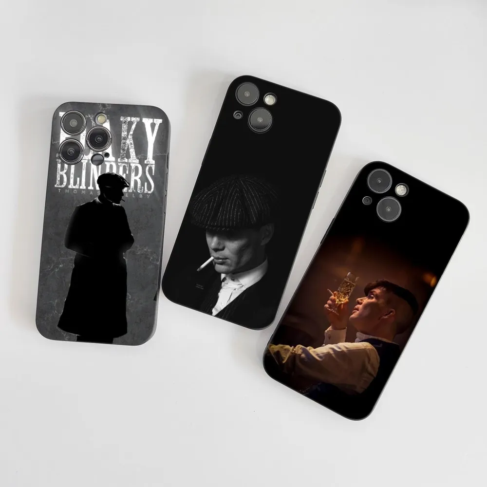 T-Thomas S-Shelby P-Peaky B-Blinders Phone Case Silicone Soft For IPhone 16 15 14 13 12 11 X XR Plus Pro Max Plus