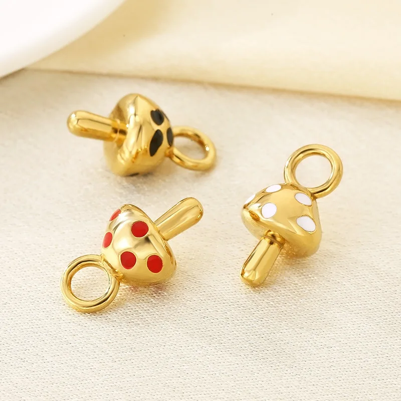 3-pecas-colar-com-pingente-de-cogumelo-em-aco-inoxidavel-esmaltado-com-efeito-gotejante-charm-diy-serie-cogumelo-delicioso-acessorios-banhados-a-ouro-18k-a-vacuo