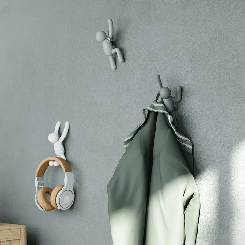 

Nordic Creative Key and Towel Holder-Fashionable Color Wall Hooks Versatile Scene Clothes Hooks Free Collocation