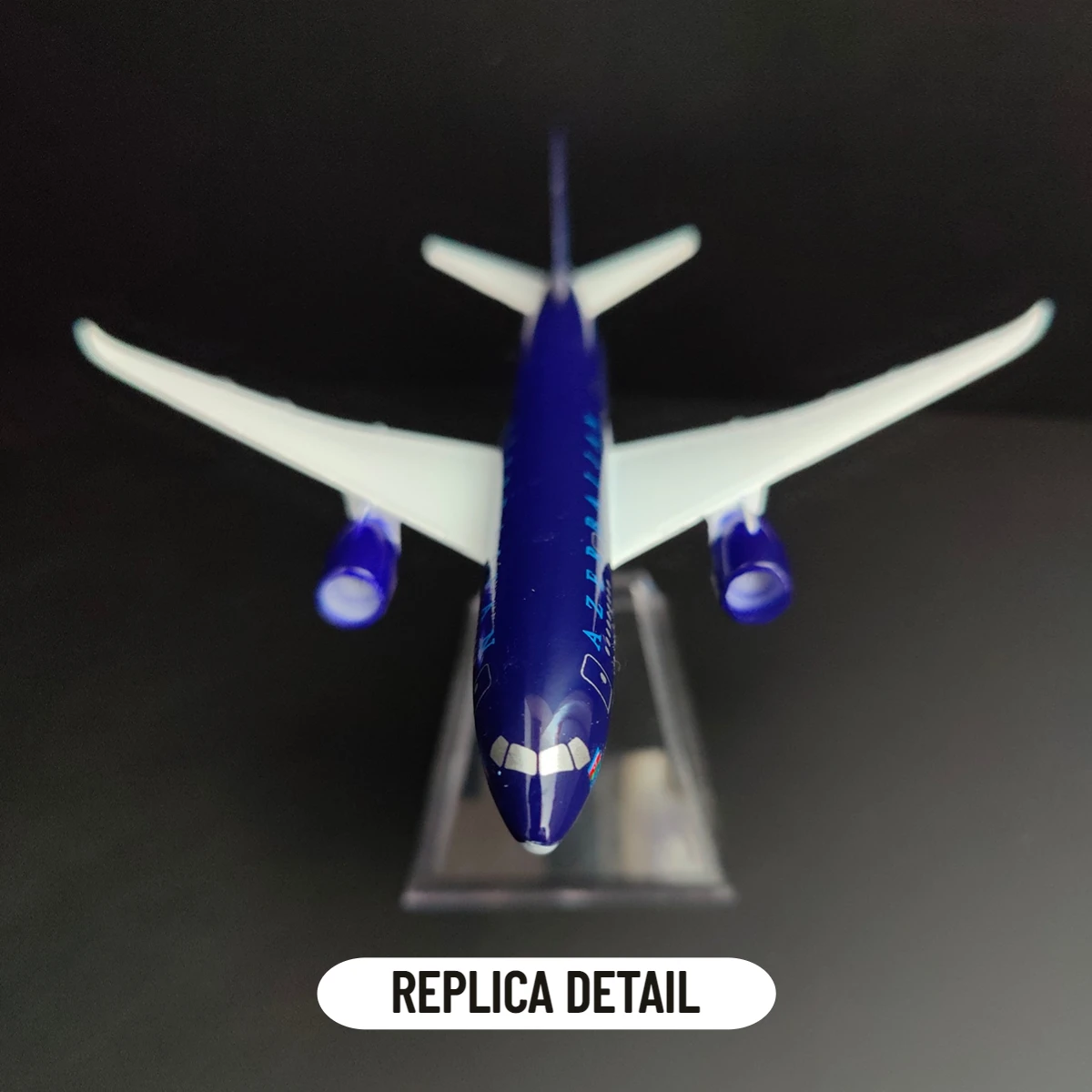 Scale 1:400 Metal Aviation Replica, AZERBAIJAN B787 Airplane Diecast Aircraft Model Miniature, Kids Room Decor Gift Toys for Boy