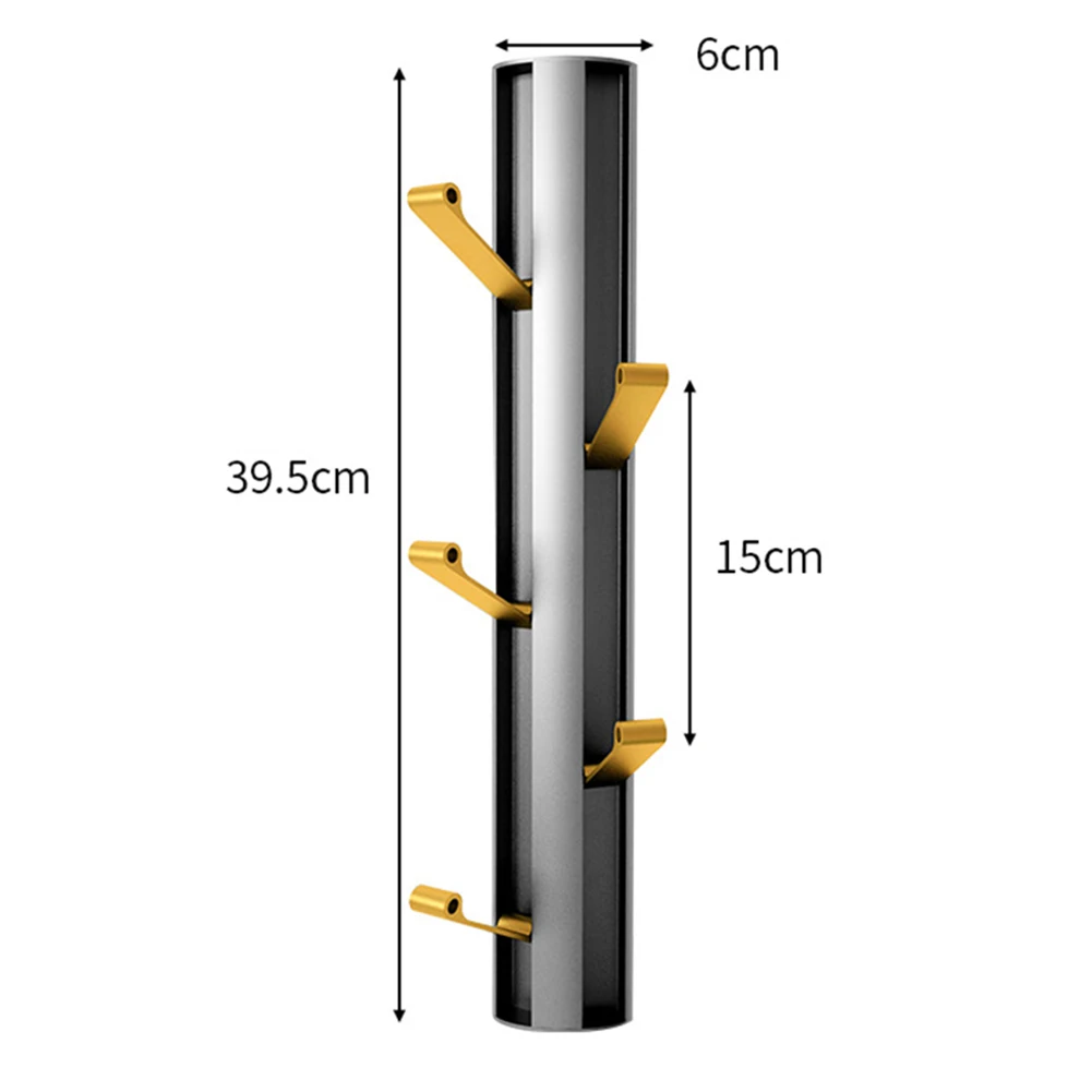 Strong folding vertical hook for clothes with multifunctional design aluminum alloy no drill installation compact and