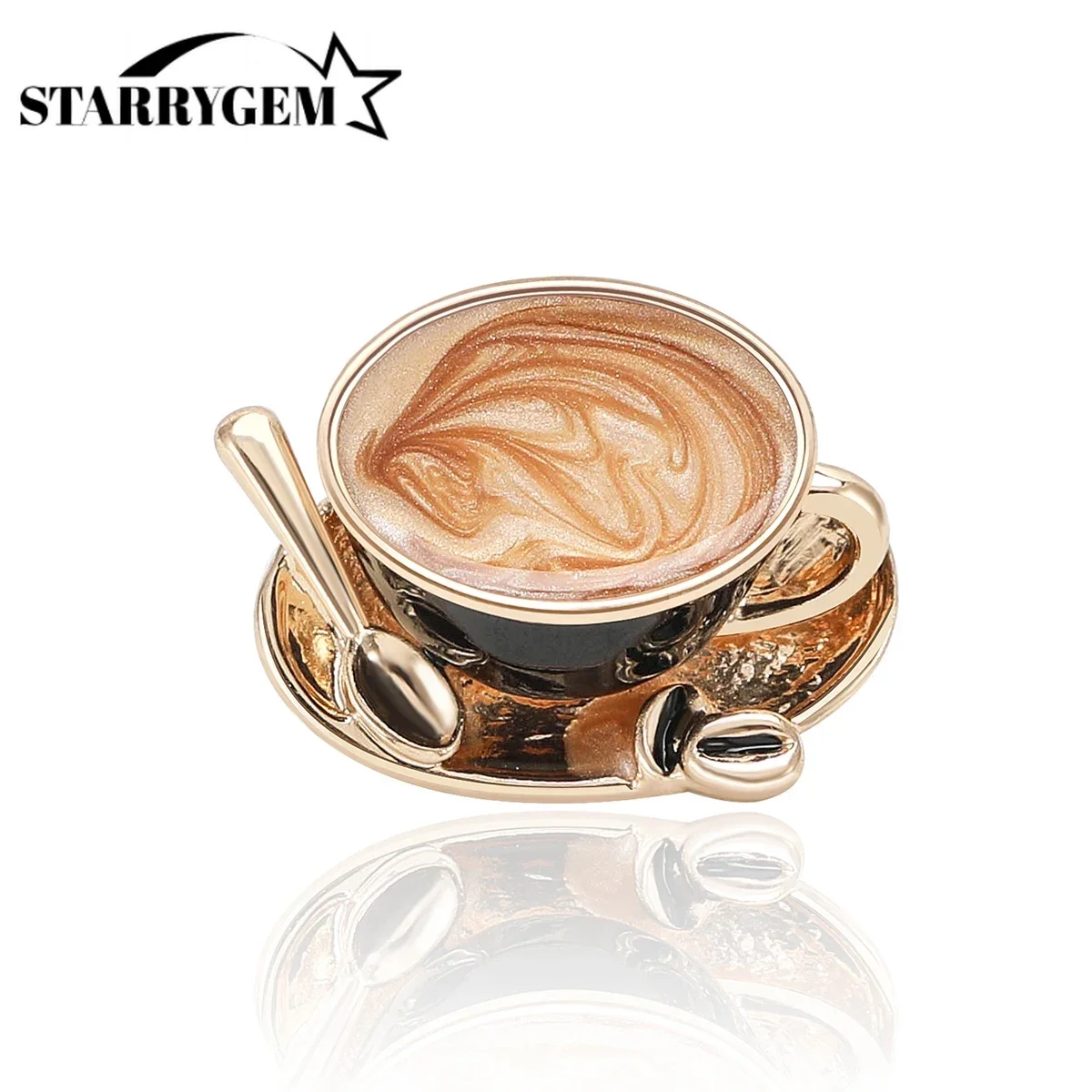 Enamel Coffee Brooches for Women Unisex Creative Cup Party Casual Brooch Pin Gifts