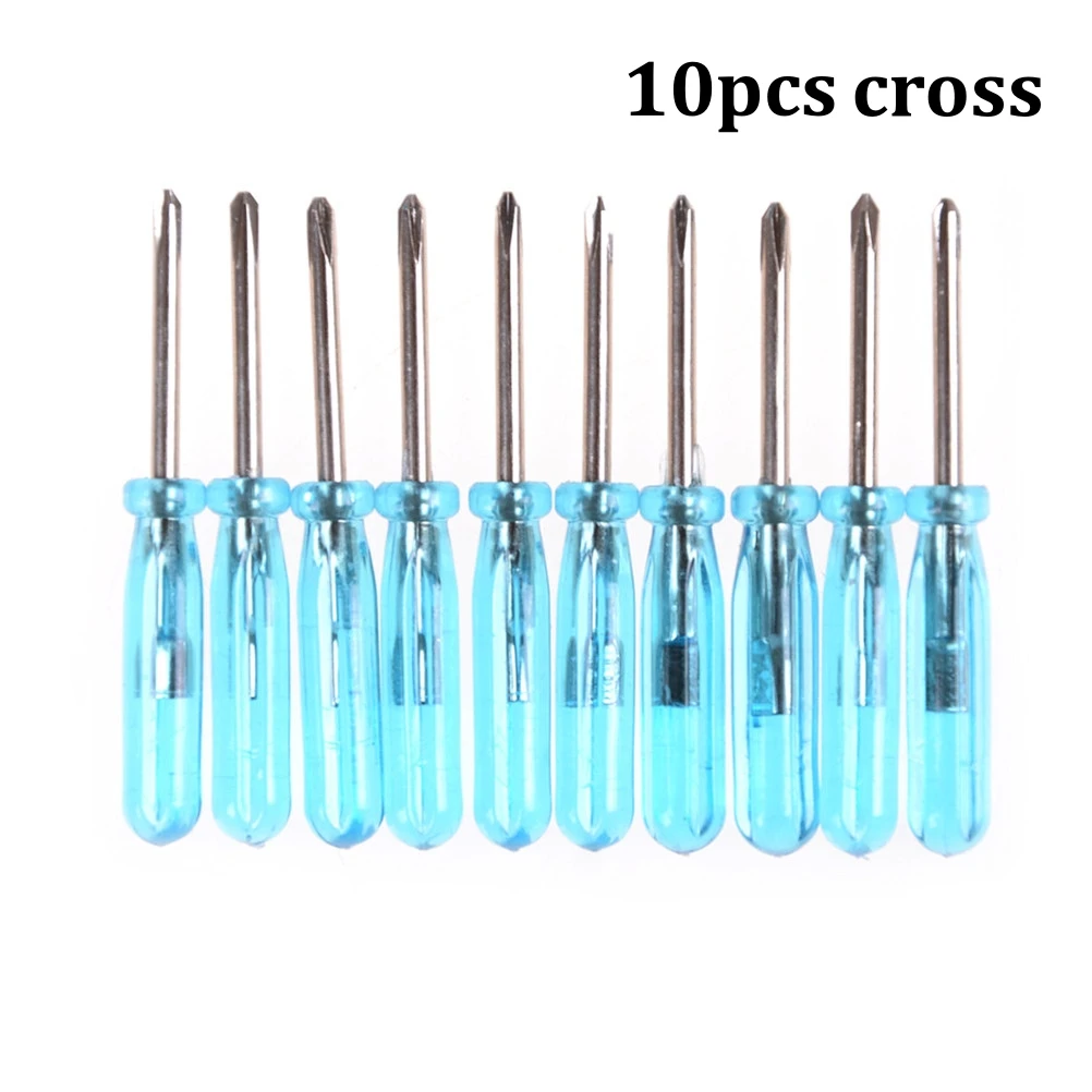 10pcs Mini 2.0mm Flat-blade Slotted Cross Head Small Screwdriver For Mobile Phone Xbox 360 Wireless Controller Repair Open