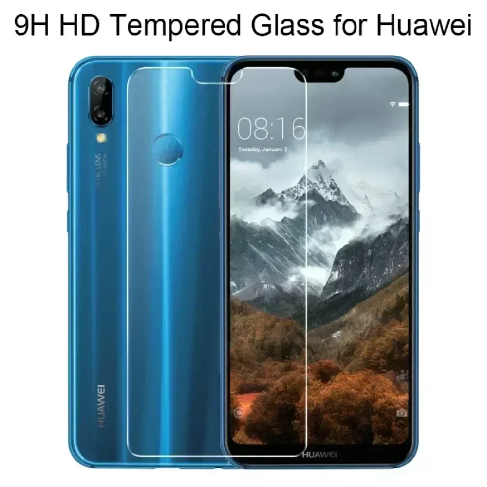 Protection d'écran en verre trempé 9H, 3 pièces, pour Huawei P30 Lite P40 P20 Pro P8 P9 P10 Lite 2017