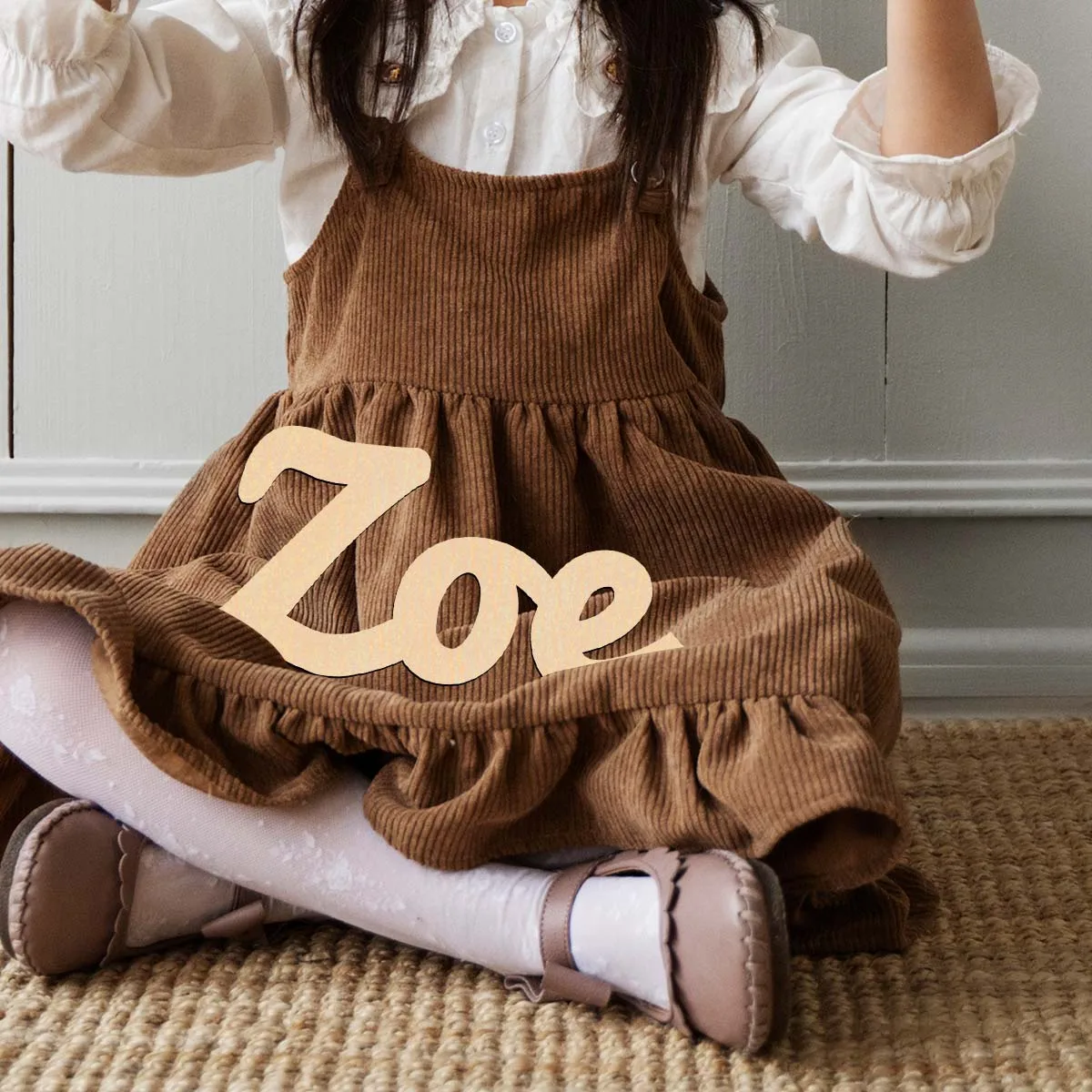 1pc Funny  ZOE example Customized Name Wooden Plaque Wooden Sign Laser-Cut Sign Holiday Decorations