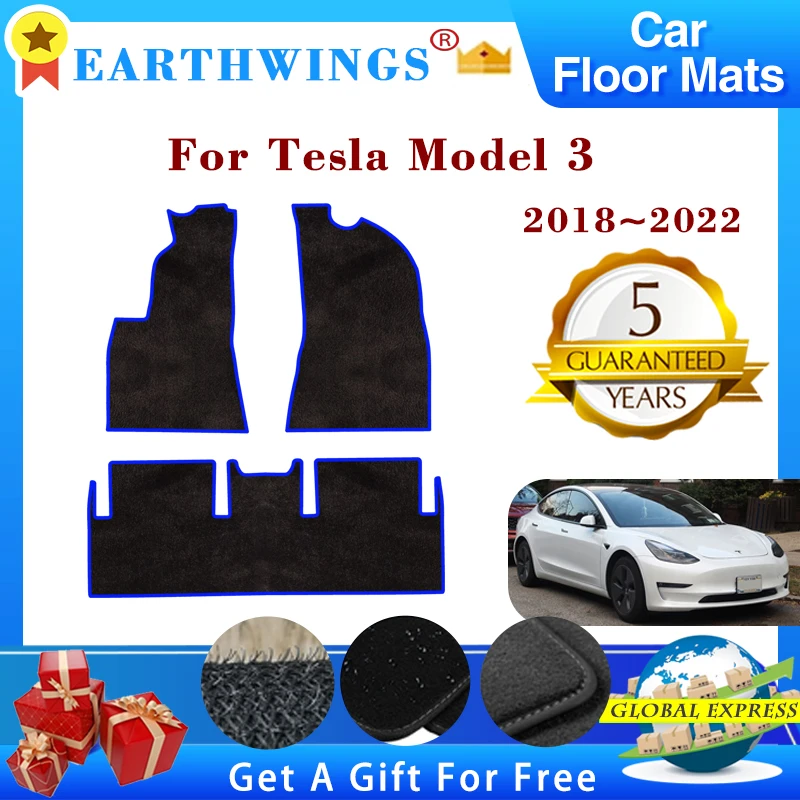 

Car Floor Mat For Tesla Model 3 2018 2019 2020 2021 2022 Rugs Panel Footpads Carpet Cover Anti-slip Foot Pads Auto Accessories