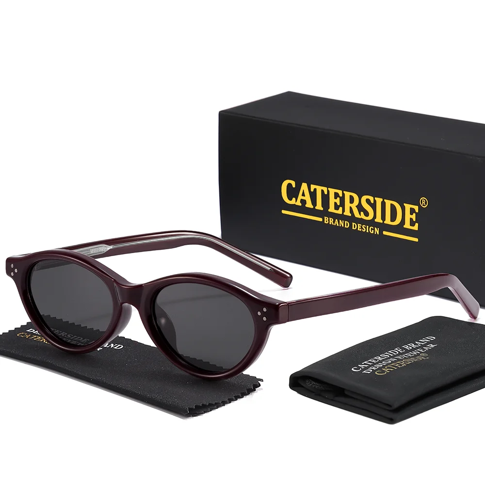 CATERSIDE Neue Modische Polarisierte Sonnenbrille für Herren, Tr-90 Ovale Sonnenbrille für Damen, Outdoor- und Reisebrille im Cat-Eye-Stil, UV400-Schutz – Detail 14