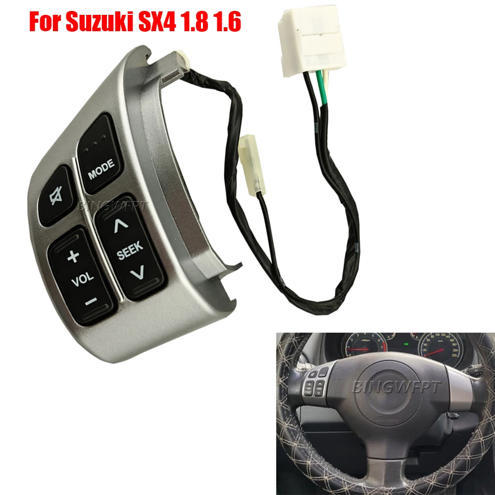 Left Button Steering Wheel Audio Volume Switch No Backlight For Suzuki SX4 1.8 1.6 2009-2013 Car Accessories
