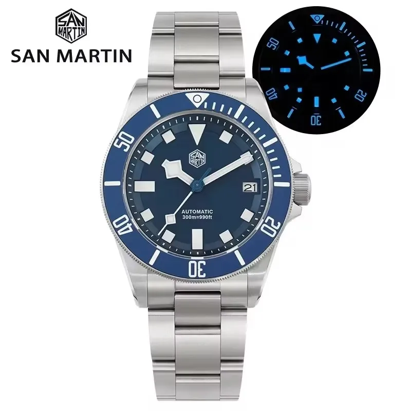 San Martin SN0121G Diving Watch Luxury NH35 Automatic Movement Machinery Watches 316L Sapphire Glass Ceramic Bezel Wristwatch