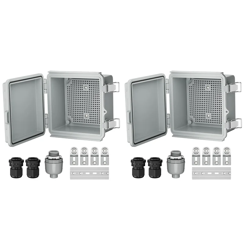

【VALUE MONEY】2X уличная электрическая коробка IP67 уличная водонепроницаемая распределительная коробка уличная шарнирная коробка питания водонепроницаемая распределительная коробка
