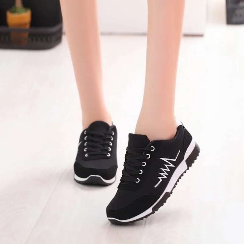 2024 Wedge Shoes Woman Mesh Women Shoes Luxury Designers Lace-Up Red Black Women Sneakers Casual Chaussures Femme Basket Femme