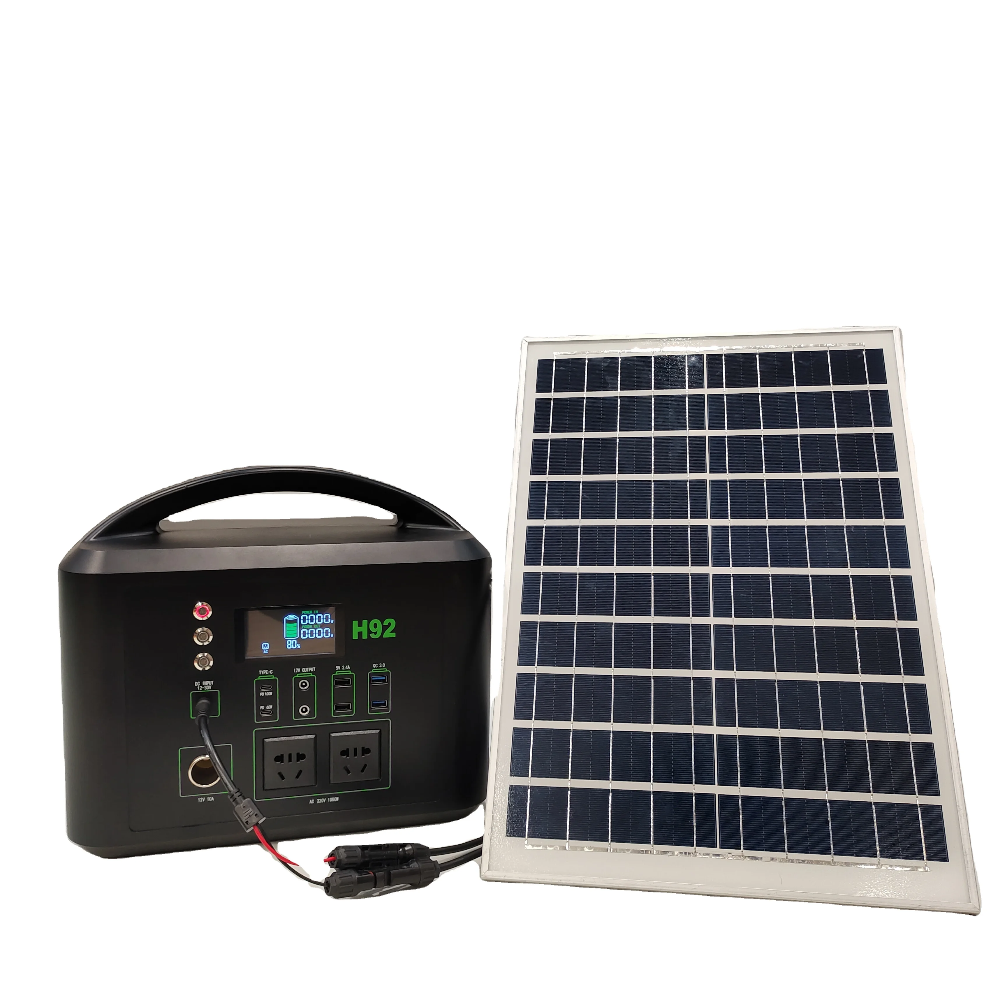 

Solar Power System Portable Rechargeable Power Station Solar Generator Solar Charging Home Use for Refrigerator with Light