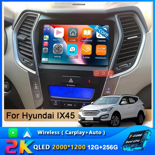 Android 15 para Hyundai IX45 Santa Fe 2013 -2016 Radio de coche reproductor de vídeo Multimedia navegación estéreo GPS DSP BT IPS 360 SONY Cam
