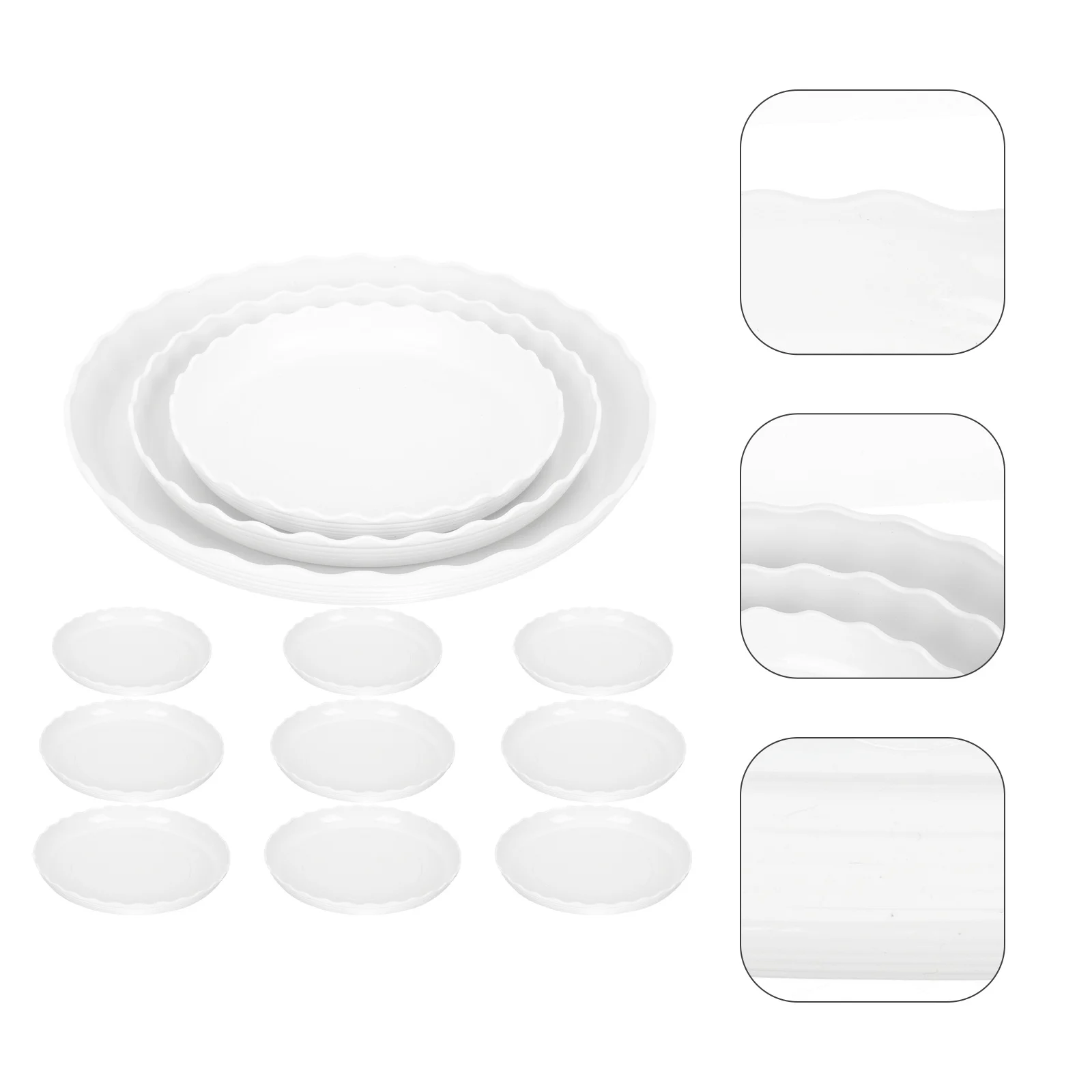 

12Pcs Plastic Flower Pot Drip Saucers Round Plant Pot Trays Indoor Outdoor Gardening Water Collecting Trays Plastic Plant Saucer