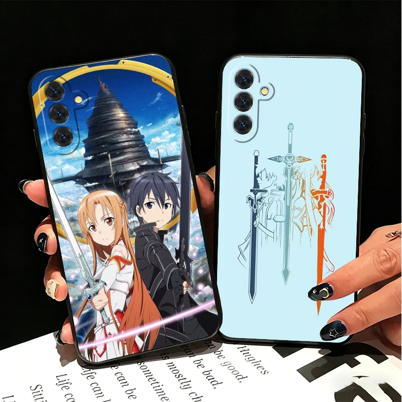 Sword Art Online Anime Silicone Phone Case for Samsung A17 A16 A15 A14 A13 A57 A56 A55 A54 A53 A37 A36 A35 A34 A33 A27 A26 A25 A