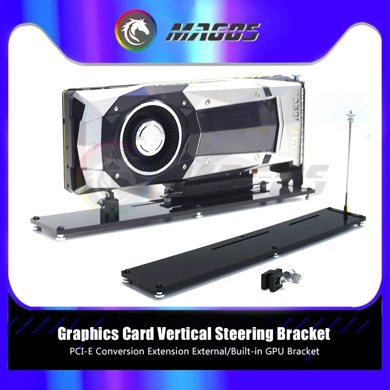 

Graphics Card Vertical Steering Bracket PCI-E Conversion Extension External/Built-in GPU Bracket