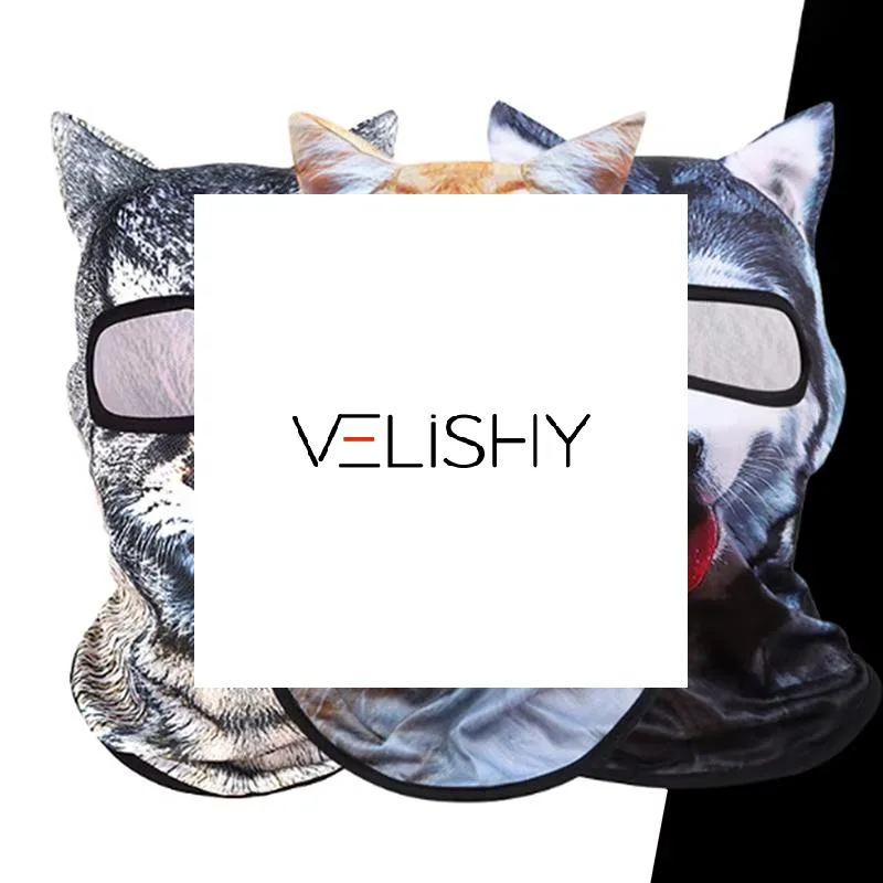 1 قطعة بالاكلافا الحيوان دراجة نارية موتوكروس التزلج على الجليد قبعة ثلاثية الأبعاد القط تزلج بالاكلافا الحيوان الوجه تغطي كامل الوجه هود قناع #1