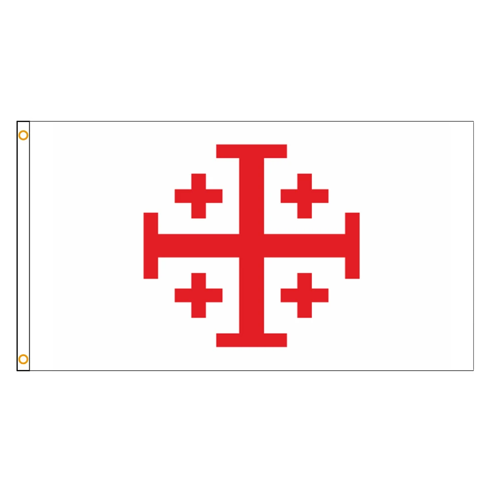 90x150cm Jerusalem Cross Flag Banner Decoration 3X5FT