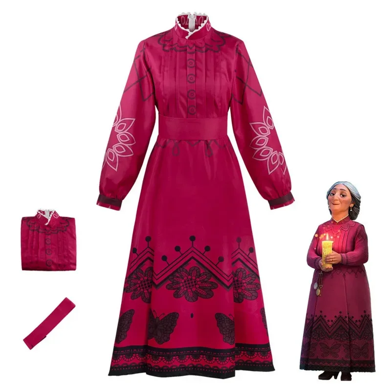 Encanto Anime Movie Cosplay Costume pour adultes et femmes, Abuela Alma fur s Belt, Exquis Halloween Rave Party, Abc imbibé, Nouveau, 2025