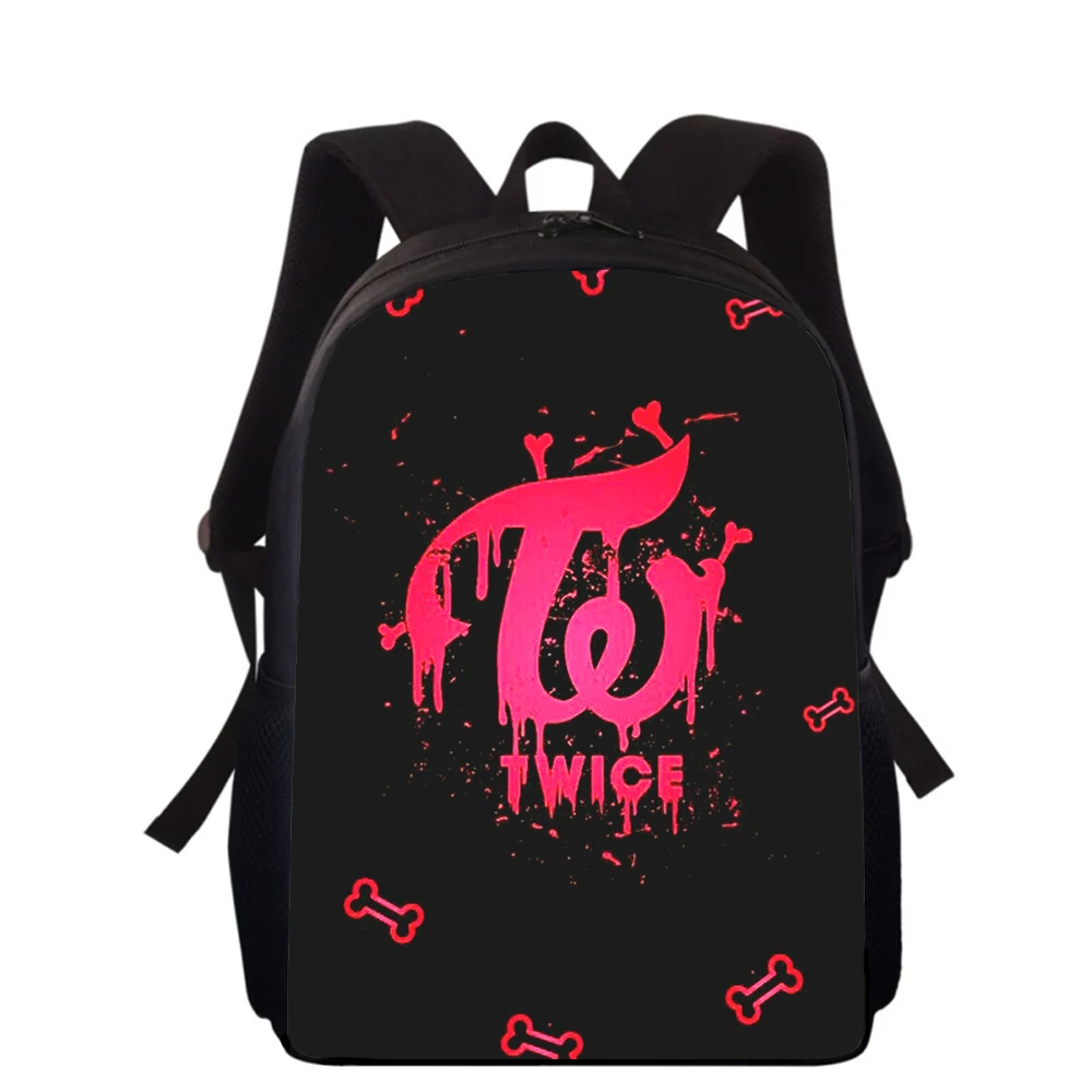 TWICE 15” 3D Print Kids Backpack Primary School Bags for Boys Girls Back Pack Students School Book Bags