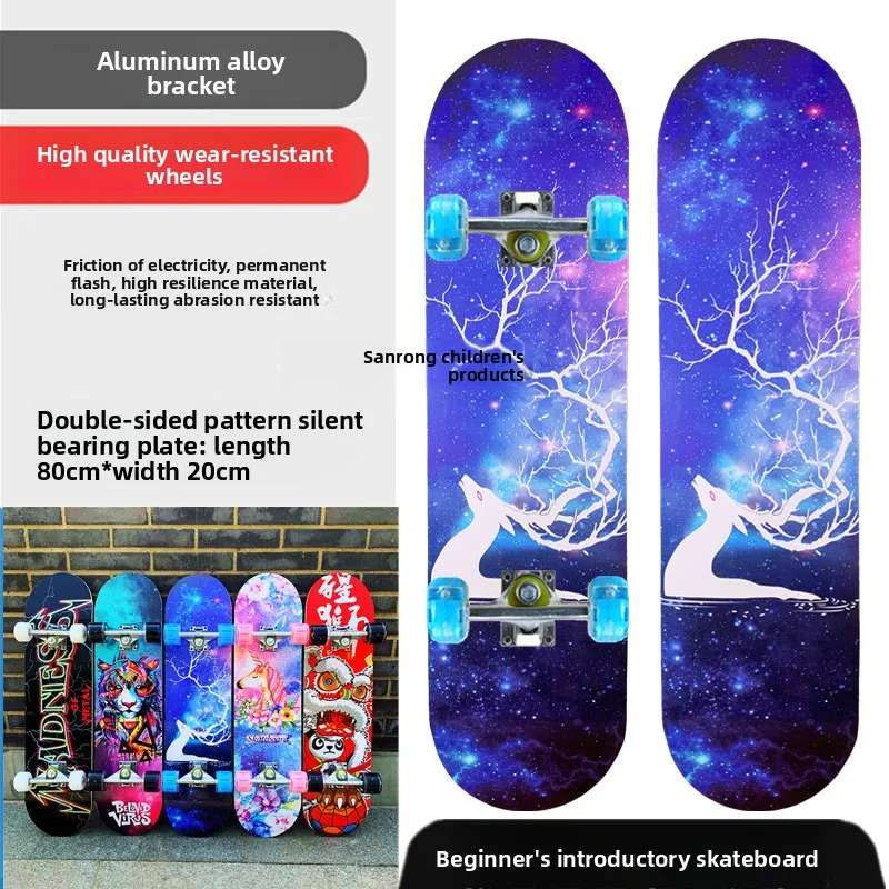 Dek Draagbaar Downhill Beginner All-Terrain Longboard Fiber Carbon Houten Skateboard Kinderen Legering Aluminium Pro Complete Street