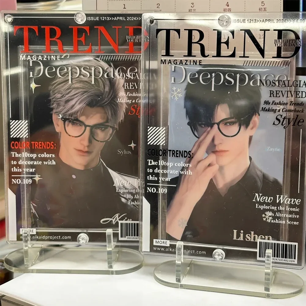 6Pcs 3inch Photo Frame American Magazine Small Frame Acrylic Inch Small Card Storage Transparent Photo Frame Valley Card Storage