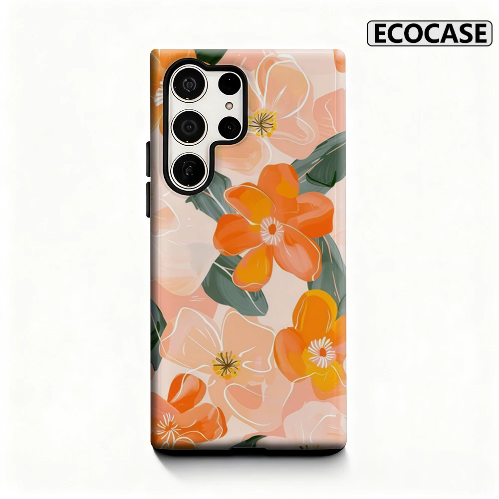 Capa de telefone mágica com redemoinho de arco-íris para Samsung Galaxy S25 Ultra S24 S23 Ultra Plus Capa traseira brilhante de camada dupla