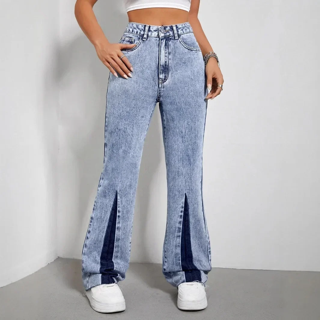 

Jeans Women Wide Leg Pants High Waist Pockets Trousers 2025 Autumn Streetwear Female Vintage Denims Casual Denim Floor Length