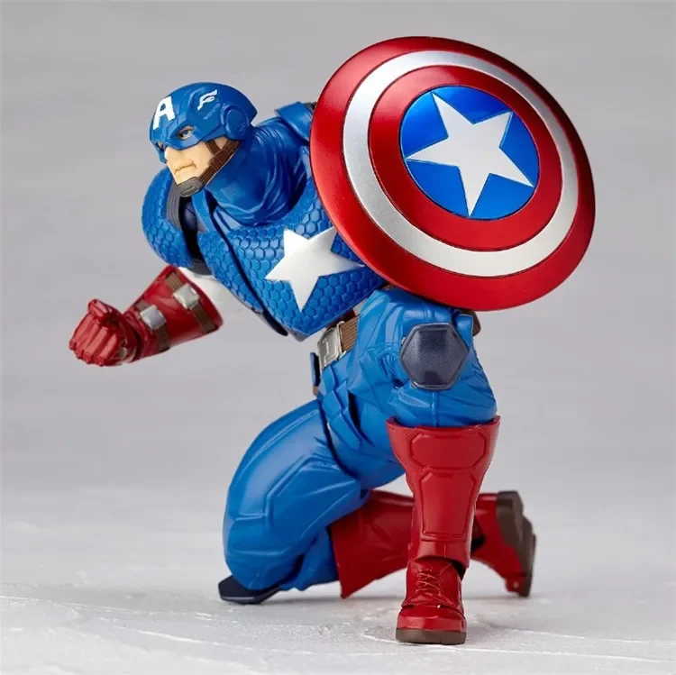 16cm Marvel Avengers Hero Character Captain America Joints Movable Collection Decoration Ornament Boxed Figure Boy Holiday Gift