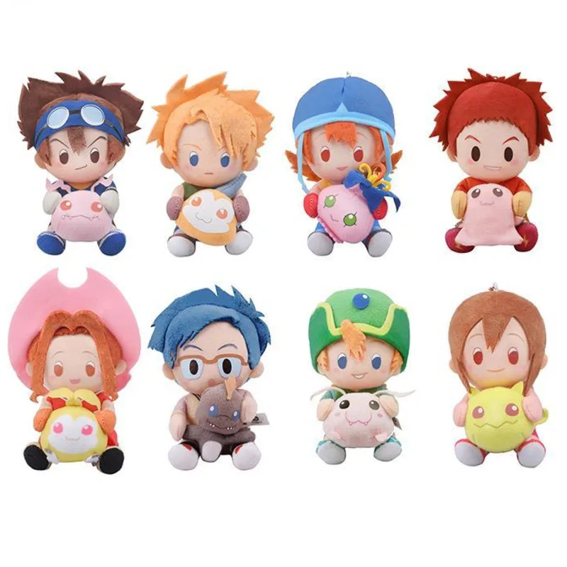 Digimon Adventure Anime Doll Toys Plush Pendant Deco Yagami Taichi Cartoon Figure Stuffed Cute Soft Doll Q Version Mystery Gifts