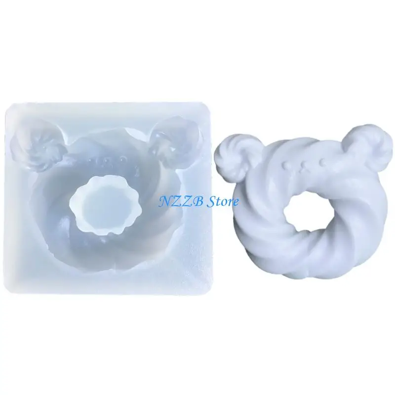 

T21F Easy to Use Silicone Mold Bear Casting Mold Versatile Doughnuts Mould