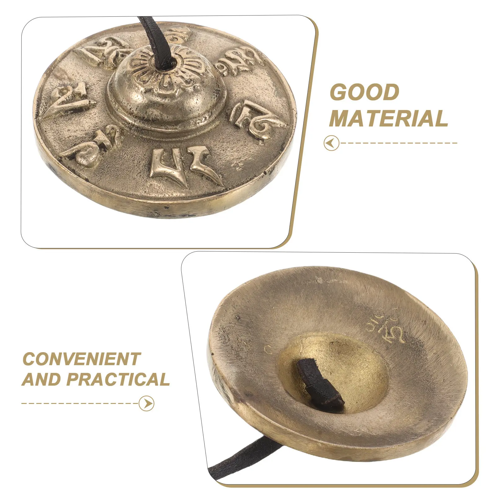 1Pair Tibetan Tingsha Chime Bells Nepalese Percussion Instrument Yoga Meditation Bells Copper Cymbals Musical Tools for Sound view 5