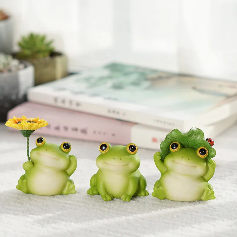 

Cute Frog Decoration - The Ideal Mood - Booster and Desktop Stress - relieving Figurine as a Gift for Females