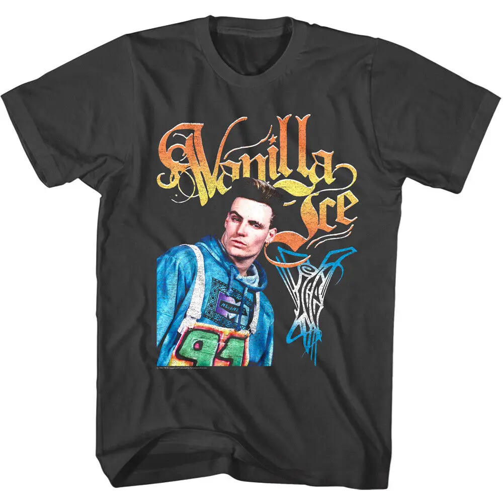 Vanilla Ice Look at my Eyebrow Mens T Shirt 90's Graffiti Logo VI IIB Rapper Hip