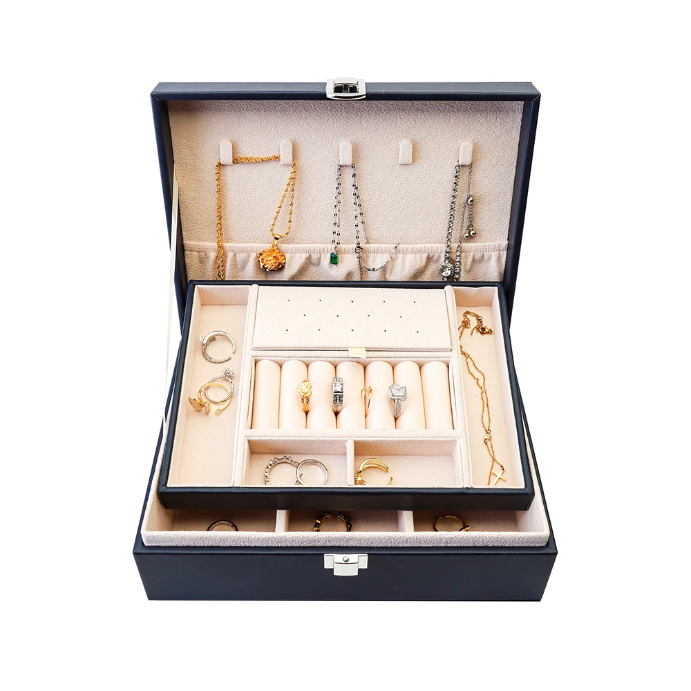 

Jewelry Storage Box in PU Leather Custom Logo for Gift Sets Branding Events