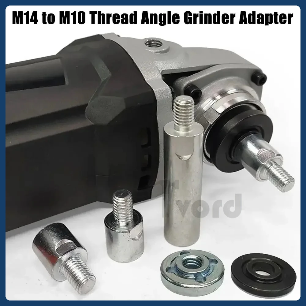 

M14 to M10 Angle Grinder Adapter Durable Thread Slotting Tool for Polishing Connecting Rod Retrofitting Accessories