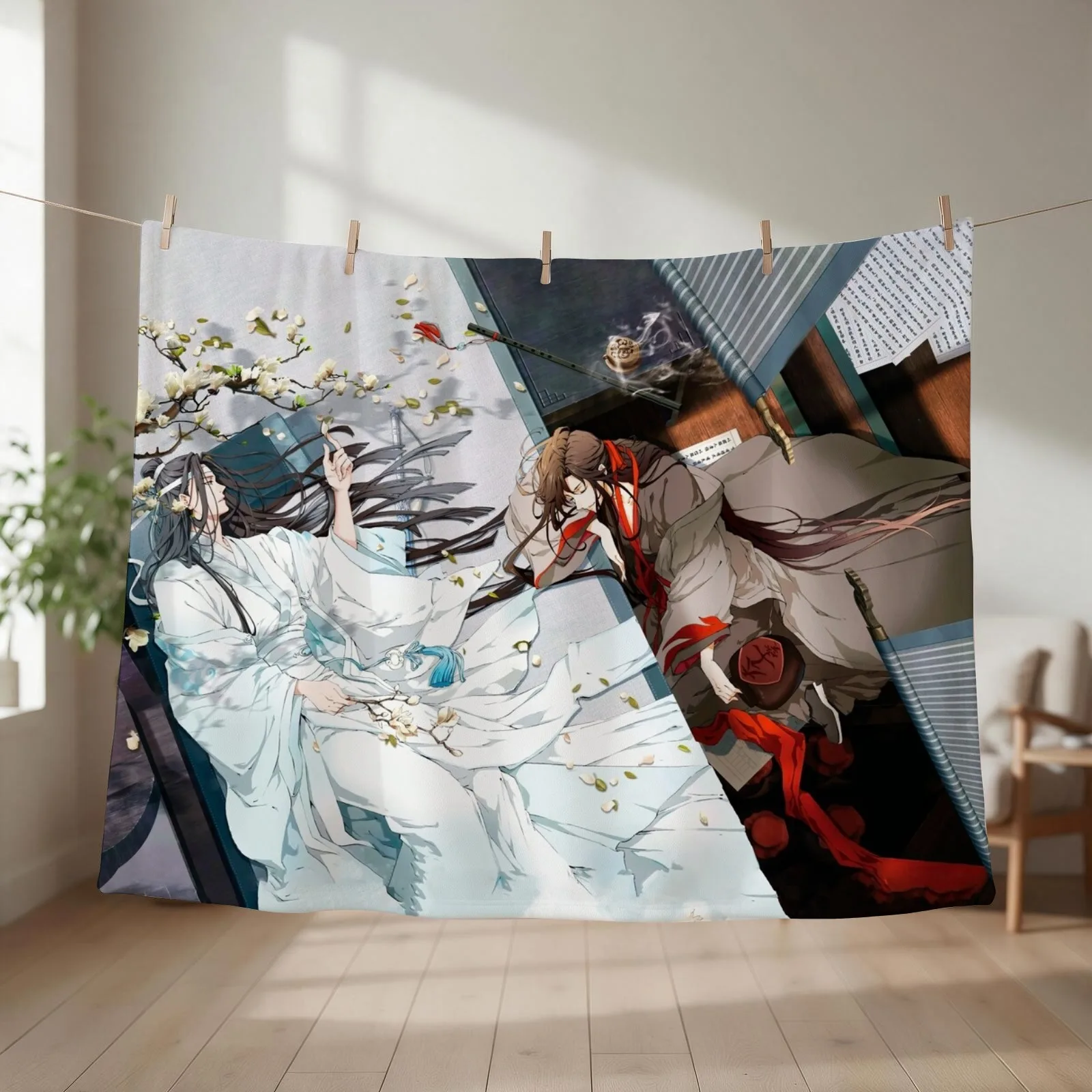 Wangxian In Gusu Lan Throw Blanket Decoratives Cute christmas decoration Beach Blankets