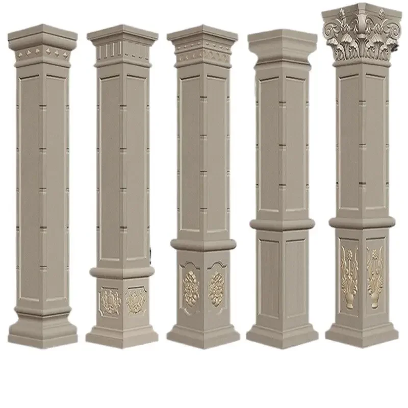 Villa Roman Column Mold Square Column Model Chinese Gate Cement Column Decoration Building Formwork Plastic Full Set