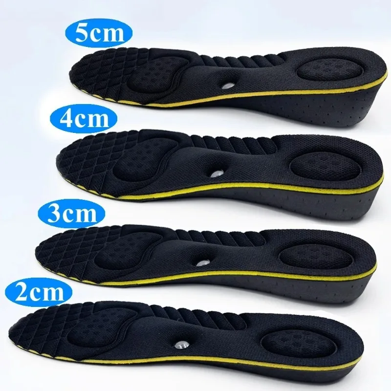 1 Pair Height Increase Insoles 2-5cm Magnet Massage Invisible Lift Cushions Taller Heel Pads for Men Women