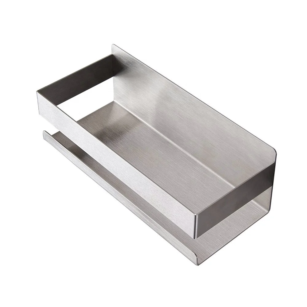 

Bathroom Stainless Steel Toilet Wall Shelf Brushed Corner Storage