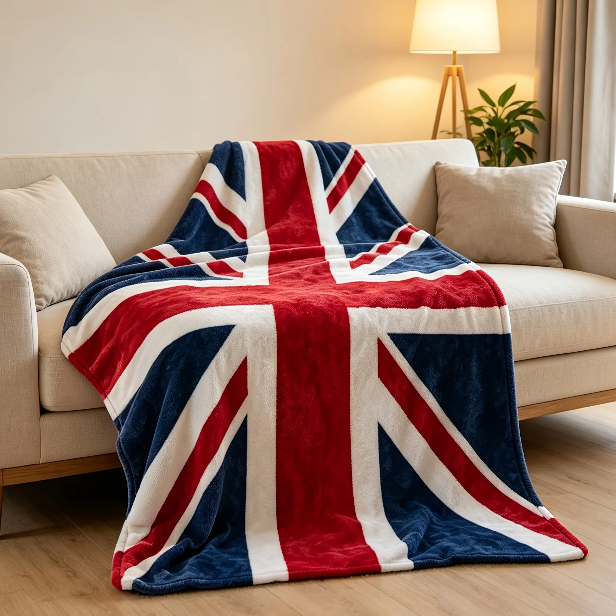 British Rice Flag Printed Blanket British Sandstorm Hair Nap Blanket Living Room Bedroom Leisure Decoration Blanket Gift Blanket