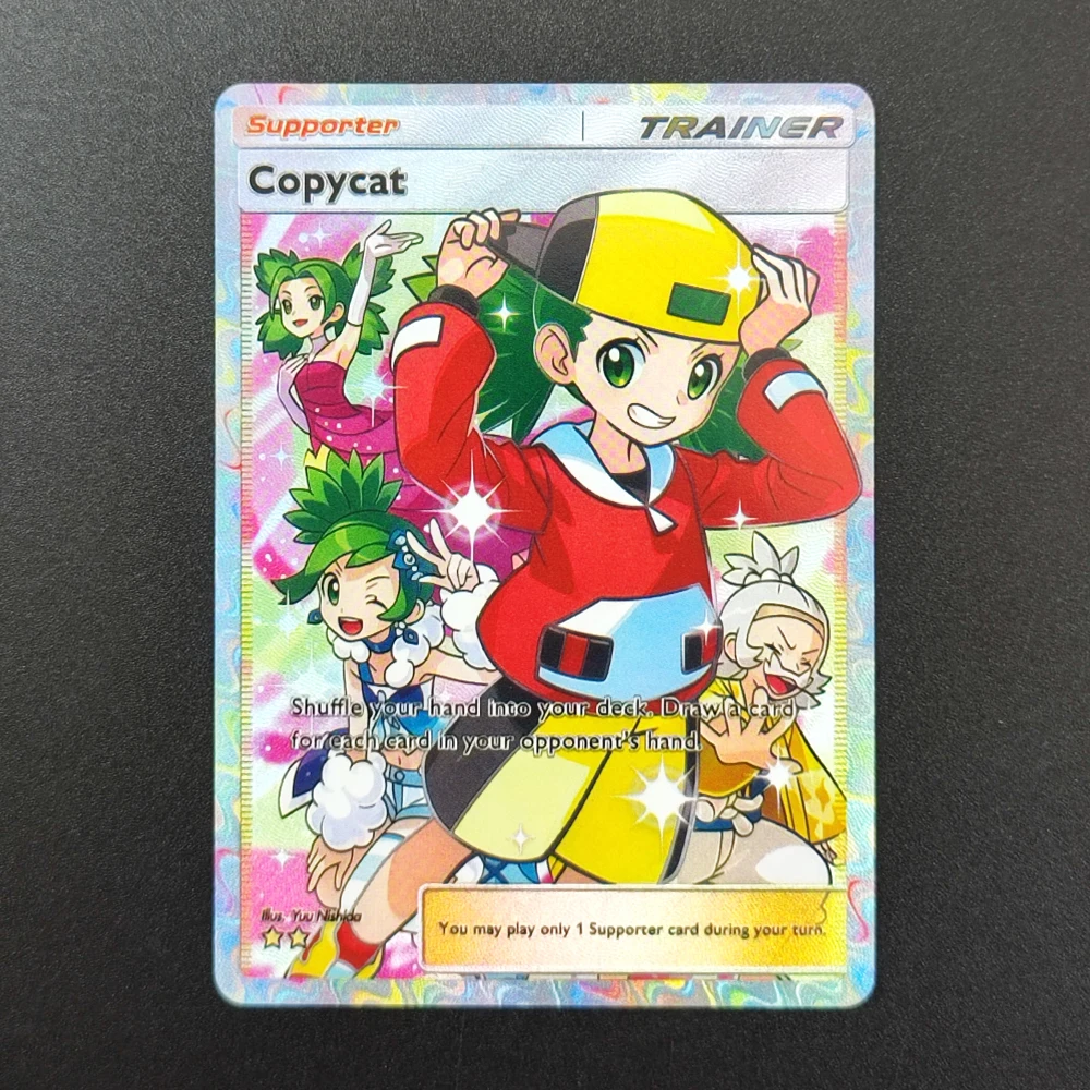 Diy pokemon tcg cartão de bolso B1-Mega subindo trainer lillie lisia copycat fantasia hlal may marlon super raro app cartão de jogo