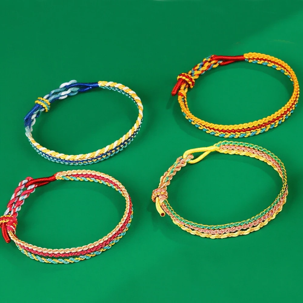

Fashion Hand Braided Coloful Rope Lucky Bracelet Bangle Women Men Best Friends Lovers' Gift Friendship Bracelet Size Adjustable