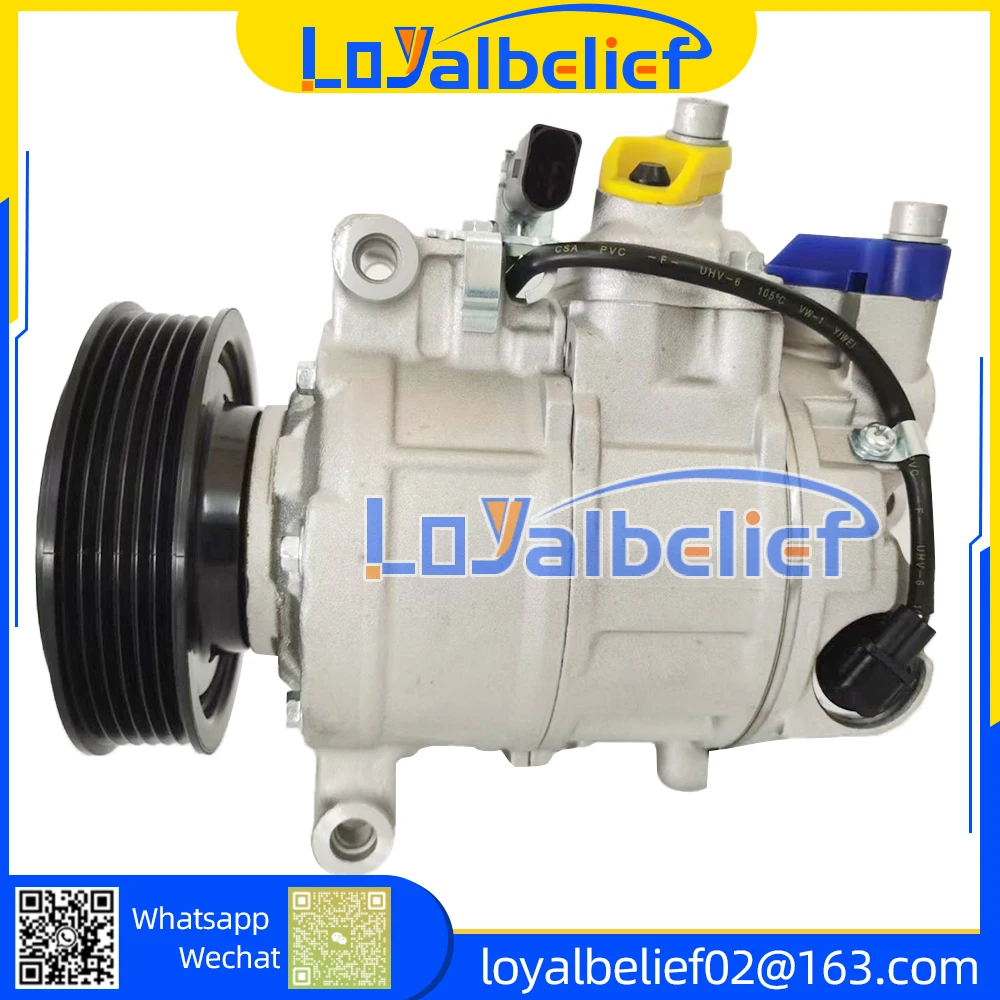 AC Air Conditioning Compressor For Audi Q7 3.0L 2006-2010 VW Touareg 3.0L 2002-2010 7L6820803F 7L6820803J 7L6820803K 7L6820803Q