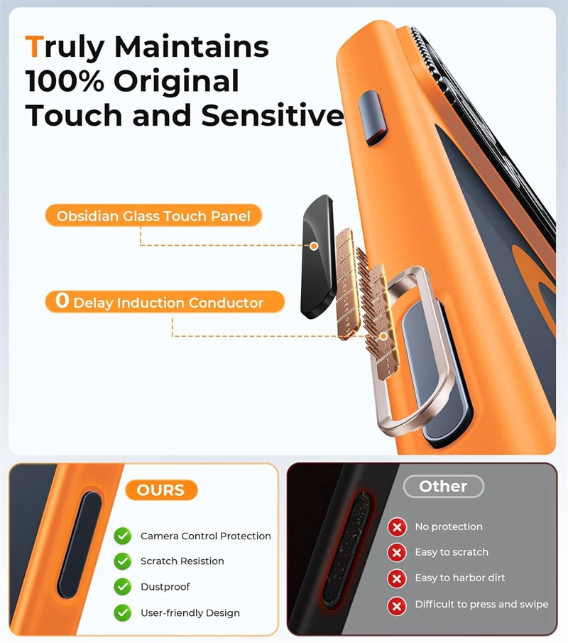 Matte Magnetic Case for IPhone 17 Air 16 15 14 Pro Max 17Pro IPhone17 ProMax I17 Magsafe Mac Safe Camera Lens Film I Phone Cover - view 3