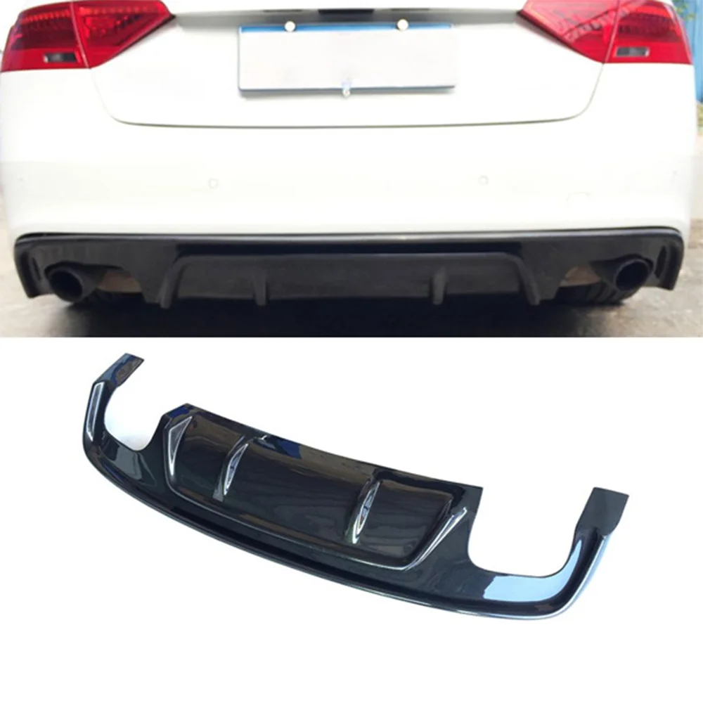 Carbon Fiber Car Accessories Rear Bumper lip Diffuser Fit For AUDI A5 SLINE S5, 100% Tested Well