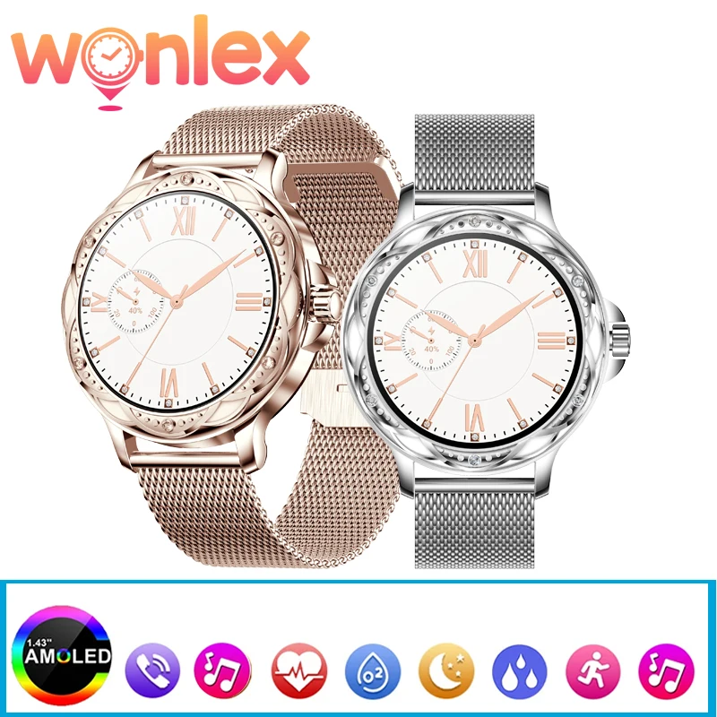 Wonlex DW23 Bluetooth Calling Women Smart Watch Music Control IP68 Waterproof Heart Rate Detection SmartWatch For IOS Android