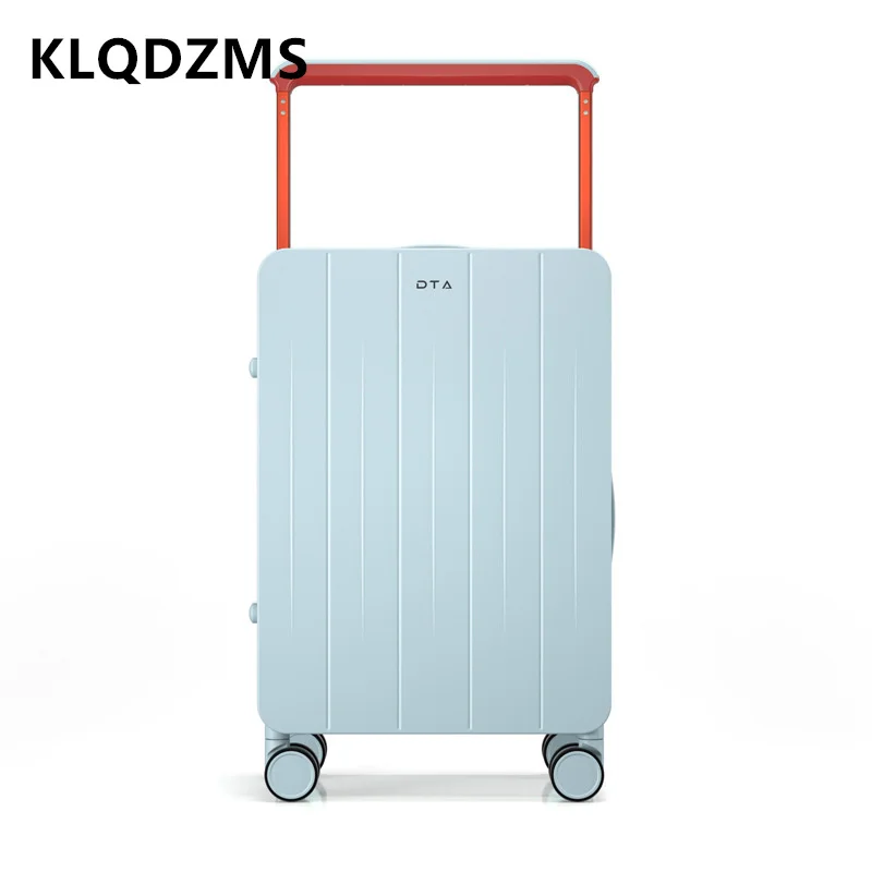 KLQDZMS ABS + PC bagasi 20 "22" wanita Boarding Case 24 "26 pria kapasitas besar troli Case perjalanan esensial kabin koper