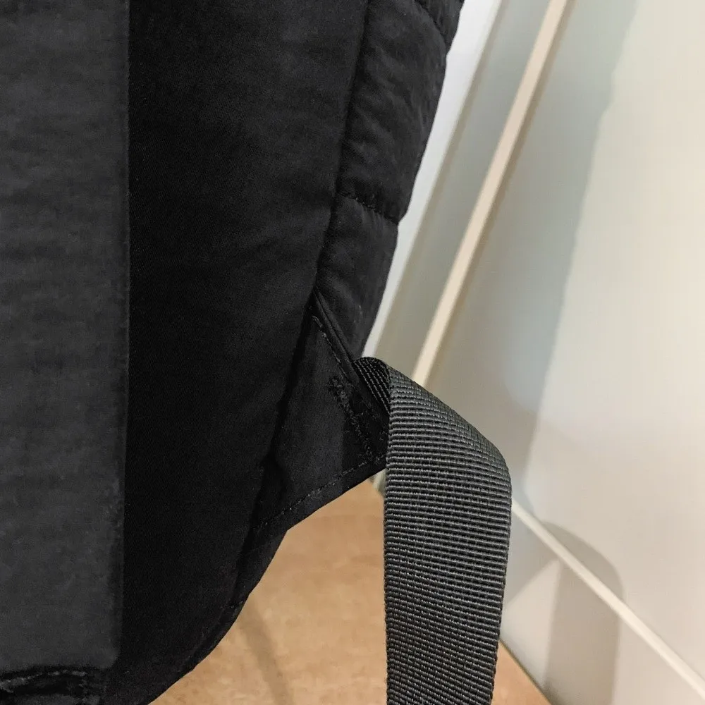Unisex Quilted Travel Backpack Nylon Large Capacity Student Schoolbag Multi-pocket Solid Color Laptop Backpack