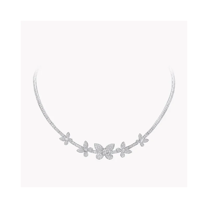 Stylish 925 Silver Necklace - Dazzling Design! Fashionista\'s Delight. Unique & Premium, Low Cost. Best Seller!